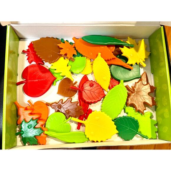 Sensory Leaves Math Activity Set Pattern Play Shape Puzzle Math Counters Sorting - Picture 6 of 6